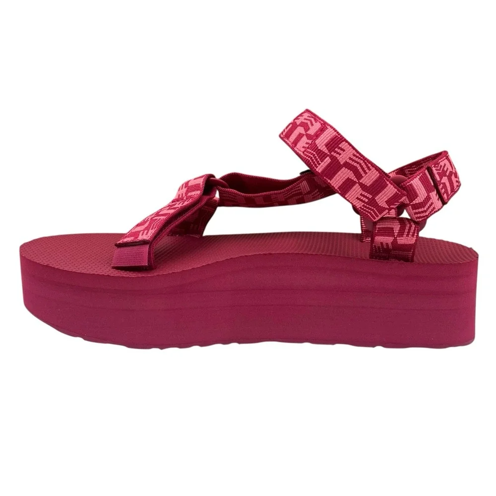 Teva Flatform Universal Womens Sport Platform Sandals 7 Glisten Cherries Jubilee